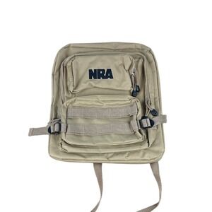 NRA Tactical Backpack Khaki Tan MOLLE Military Style Daypack Multi-Compartment